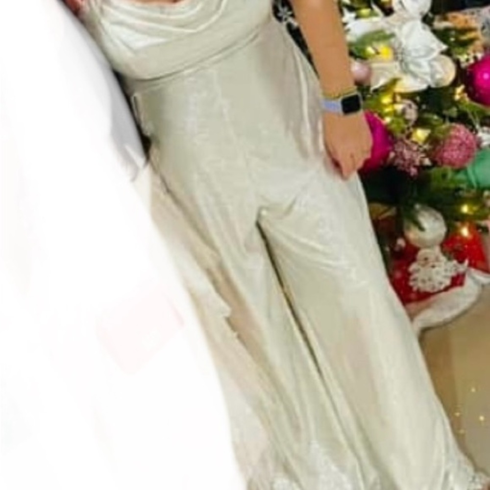 Eliza J Silver Jumpsuit